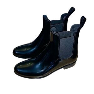 Sam Edelman Women's Black Tinsley Ankle Chelsea Rain Boots Size 9
